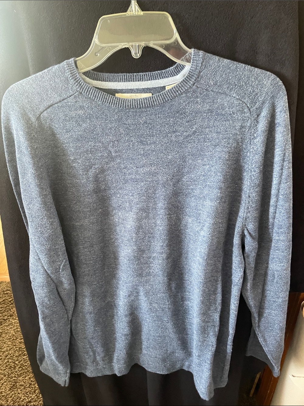 Weatherproof Men's Heather Blue Crewneck Sweater